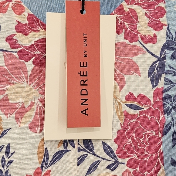 Andree by Unit Women's Plus Mixed Floral Mini Dress - 1X - Picture 6 of 7